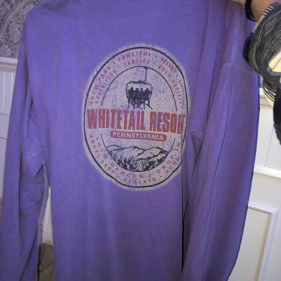 White-Tail Resort purple long sleeve - Picture 3 of 4